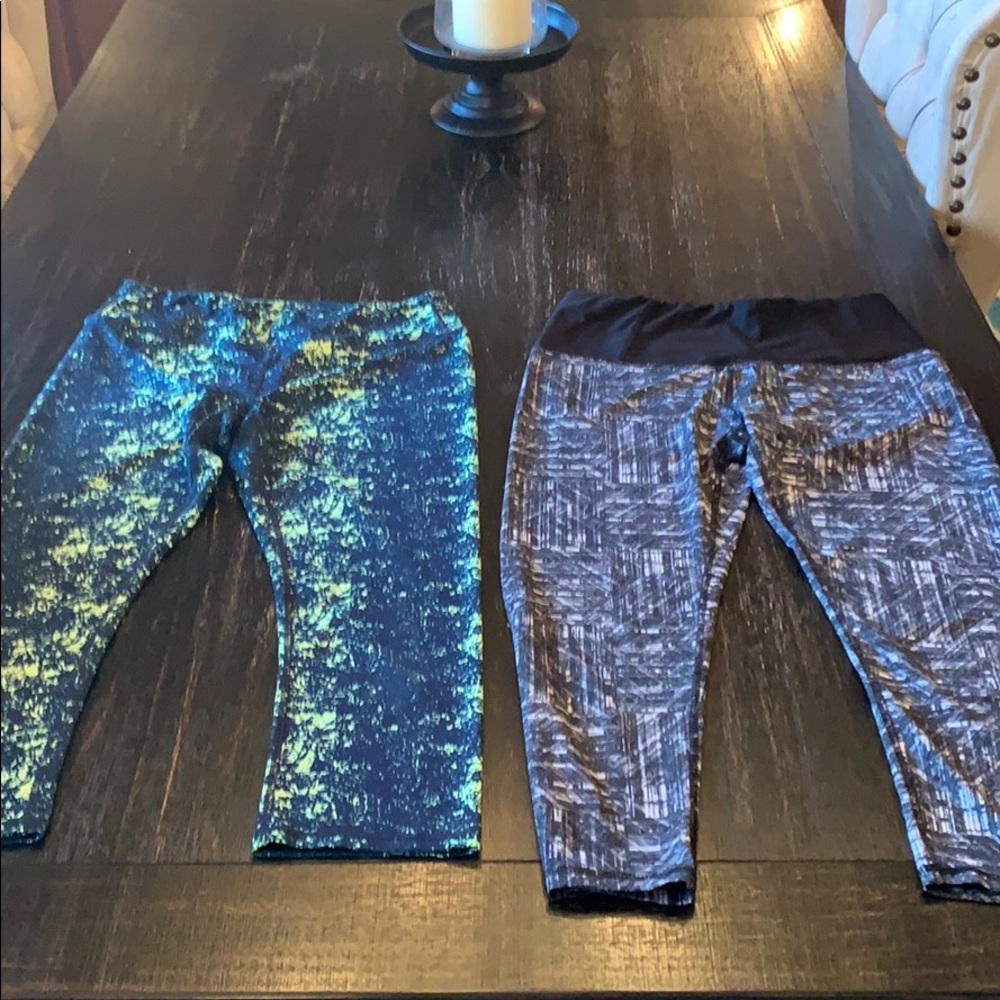 2 pair multi color yoga pants
